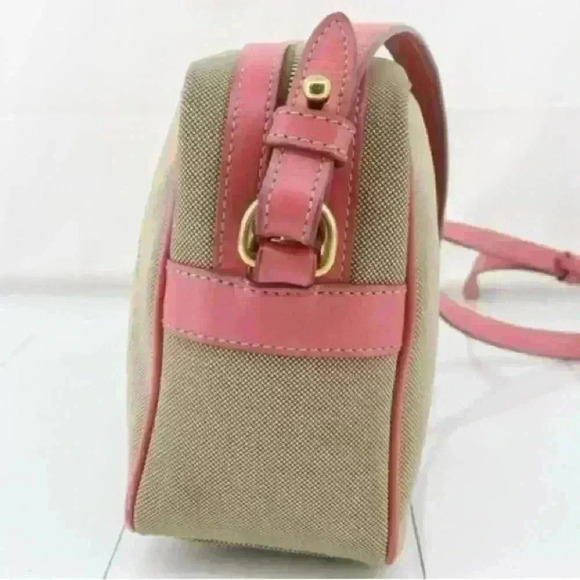 Authentic PRADA PINK JACQUARD CANVAS LOGO
CAMERA BAG - Picture 8 of 15